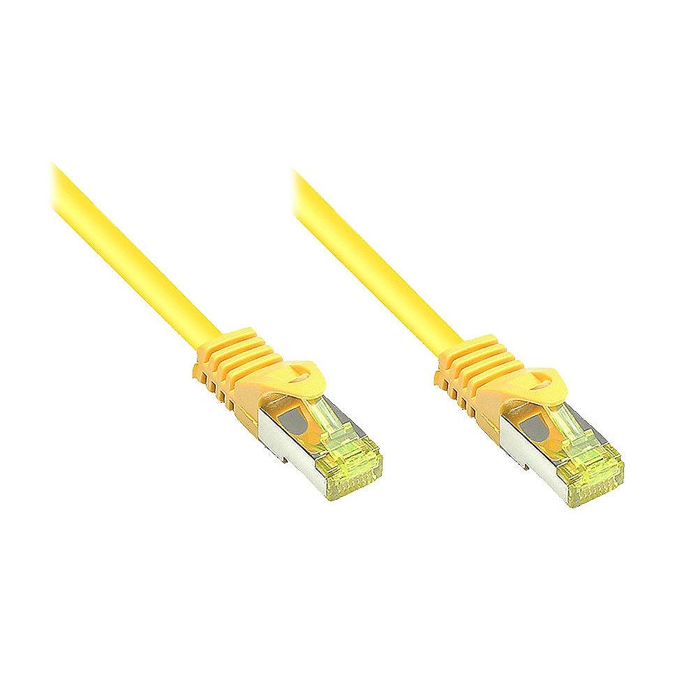 Good Connections Patchkabel mit Cat. 7 Rohkabel S/FTP 0,15m gelb, Good, Connections, Patchkabel, Cat., 7, Rohkabel, S/FTP, 0,15m, gelb