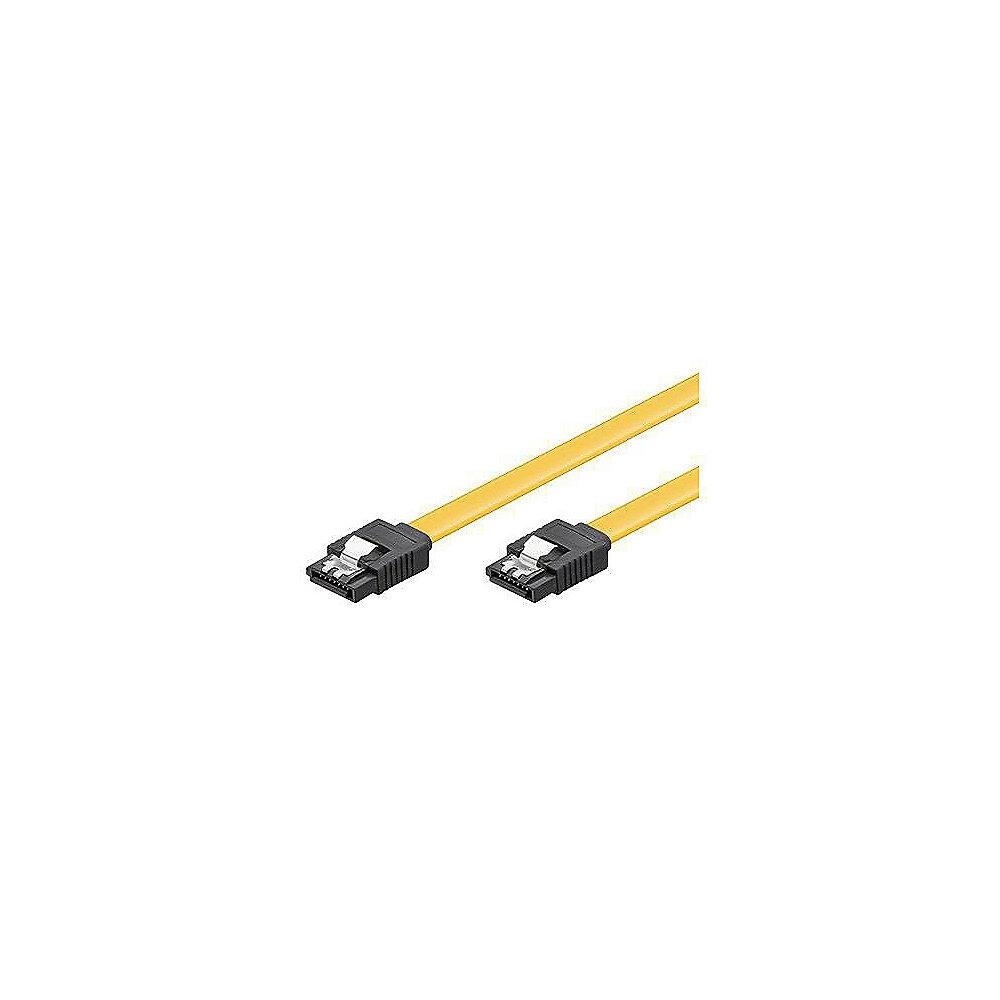 Good Connections SATA Anschlusskabel 1m 6Gb/s mit Metallclip gelb