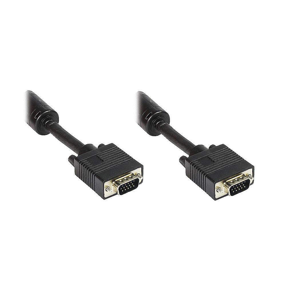 Good Connections VGA Kabel 3m Premium Monitorkabel 15pol HD St/St schwarz