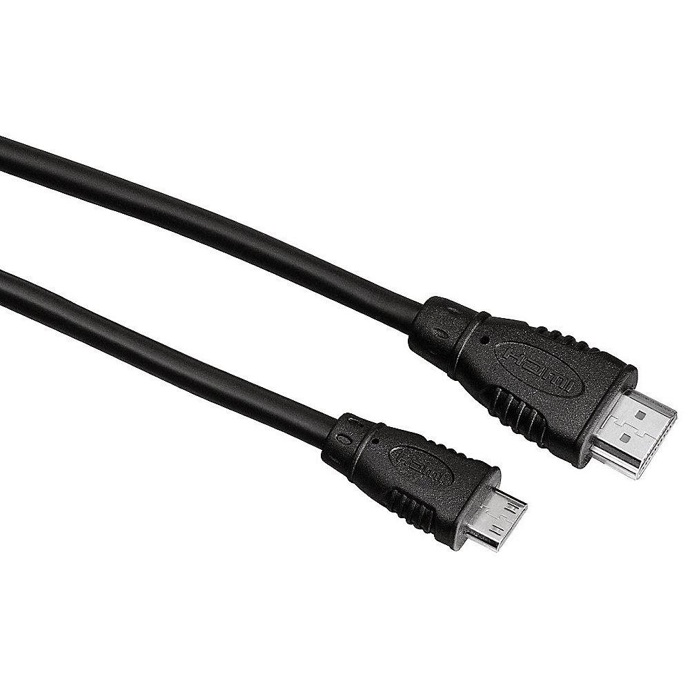 Hama HDMI Kabel 1,5m Typ-A zu mini-HDMI High Speed St./St. schwarz