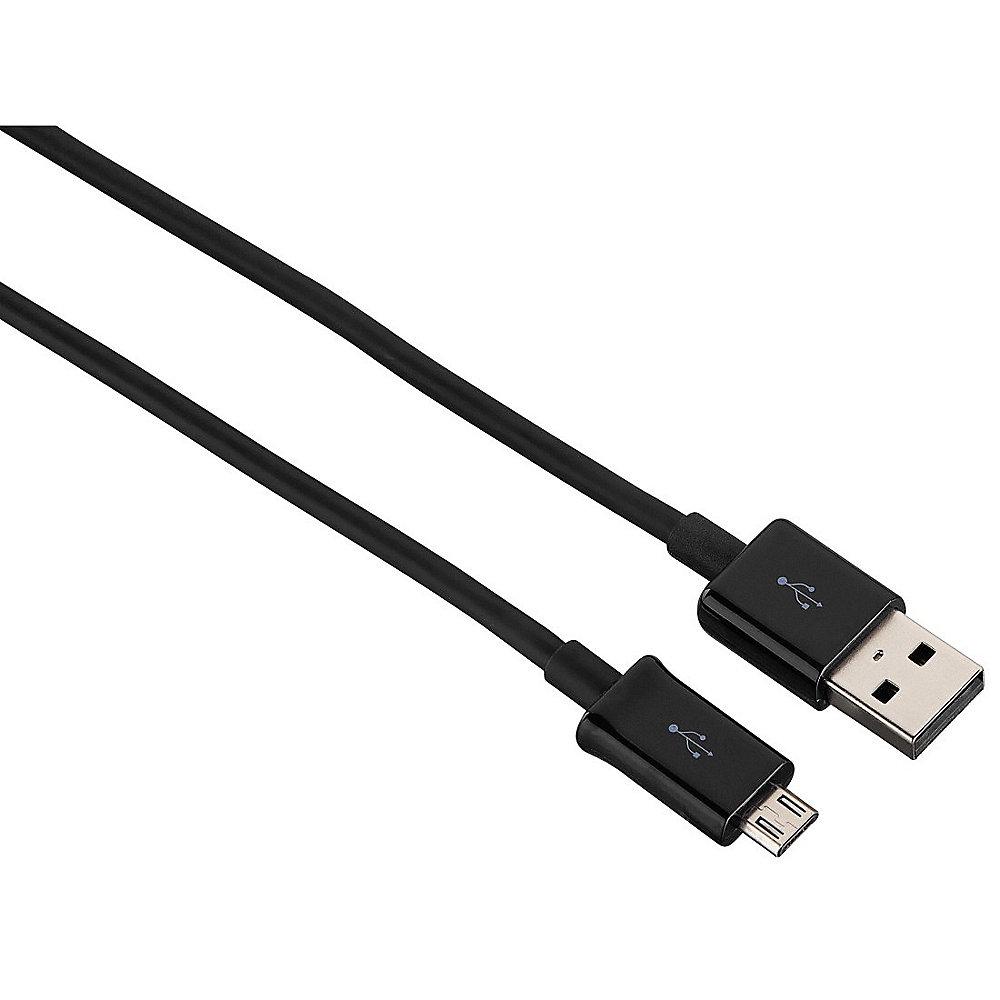 Hama USB 2.0 Adapterkabel 0,9m USB-A zu micro-B St./St. schwarz