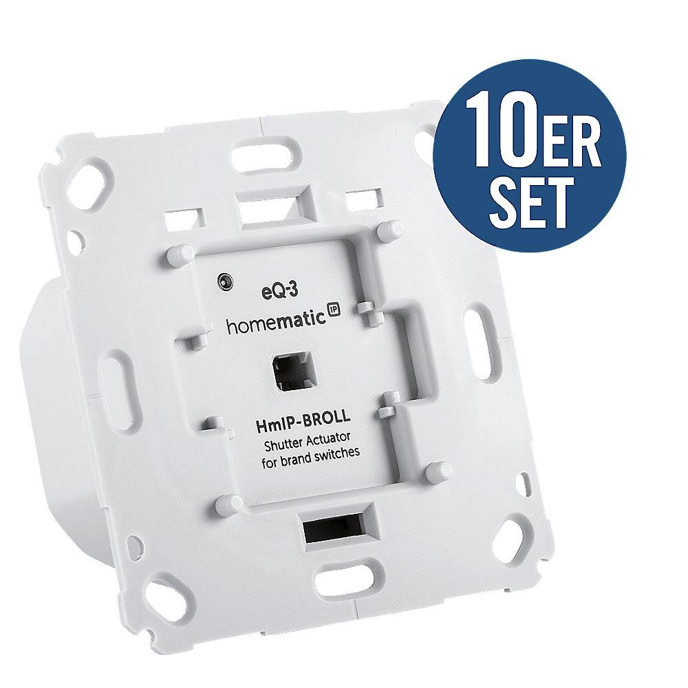 Homematic IP 10er Set Rollladenaktor für Markenschalter - Unterputz HmIP-BROLL