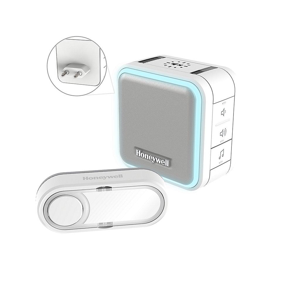 Honeywell Serie5 Funk-Gong-Set für Steckdosen Nachtlicht Stummmodus LED weiß