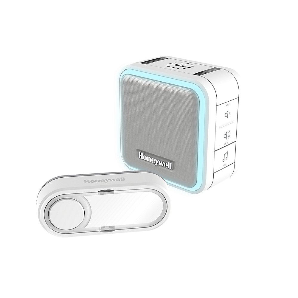 Honeywell Serie5 Funk-Gong-Set Lautstärkeregelung LED Lichtring Stummmodus weiß