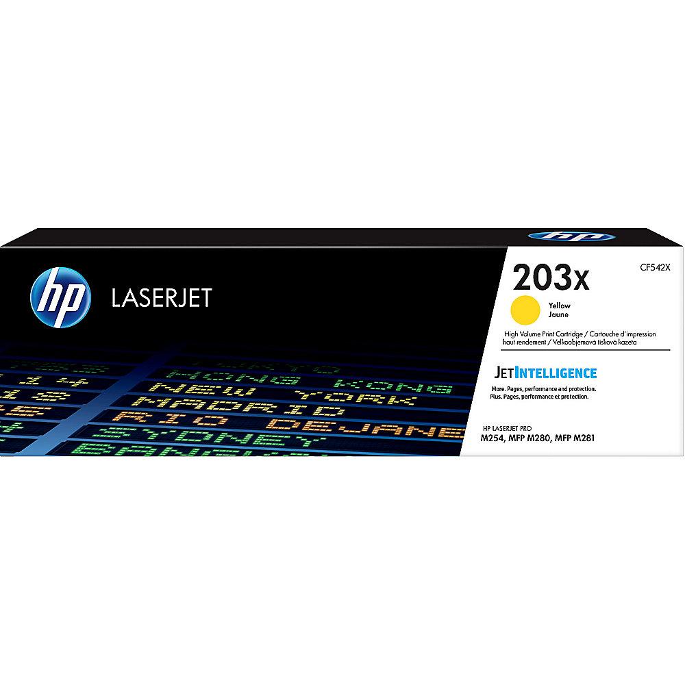 HP 203X Original Tonerpatrone Gelb ca. 2.500 Seiten CF542X