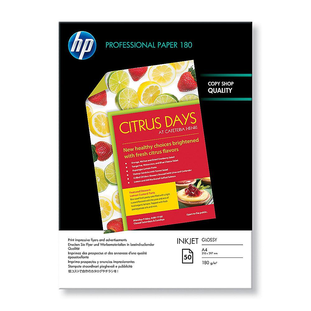 HP C6818A Professional Druckerpapier hochglänzend, 50 Blatt, DIN A4, 180g/qm