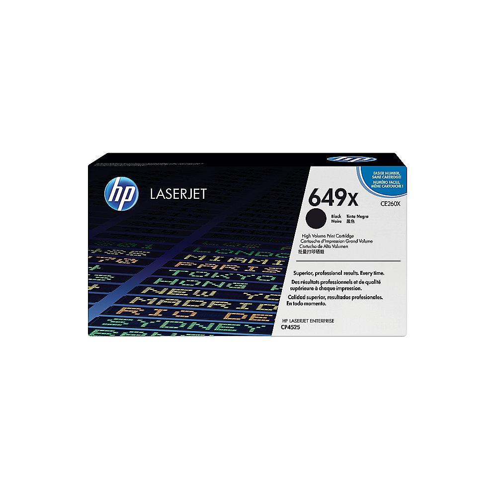 HP CE260X Original Tonerkassette 649X schwarz mit hoher Kapazität