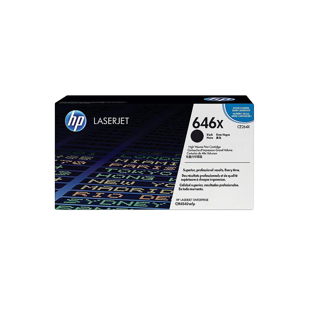 HP CE264X Original Tonerkassette 646X schwarz mit hoher Kapazität