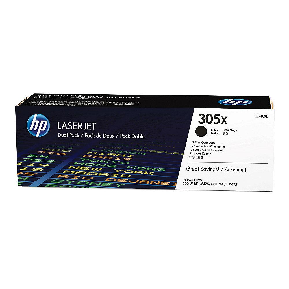 HP CE410XD Original Toner 305X Schwarz für ca. 8.000 Seiten