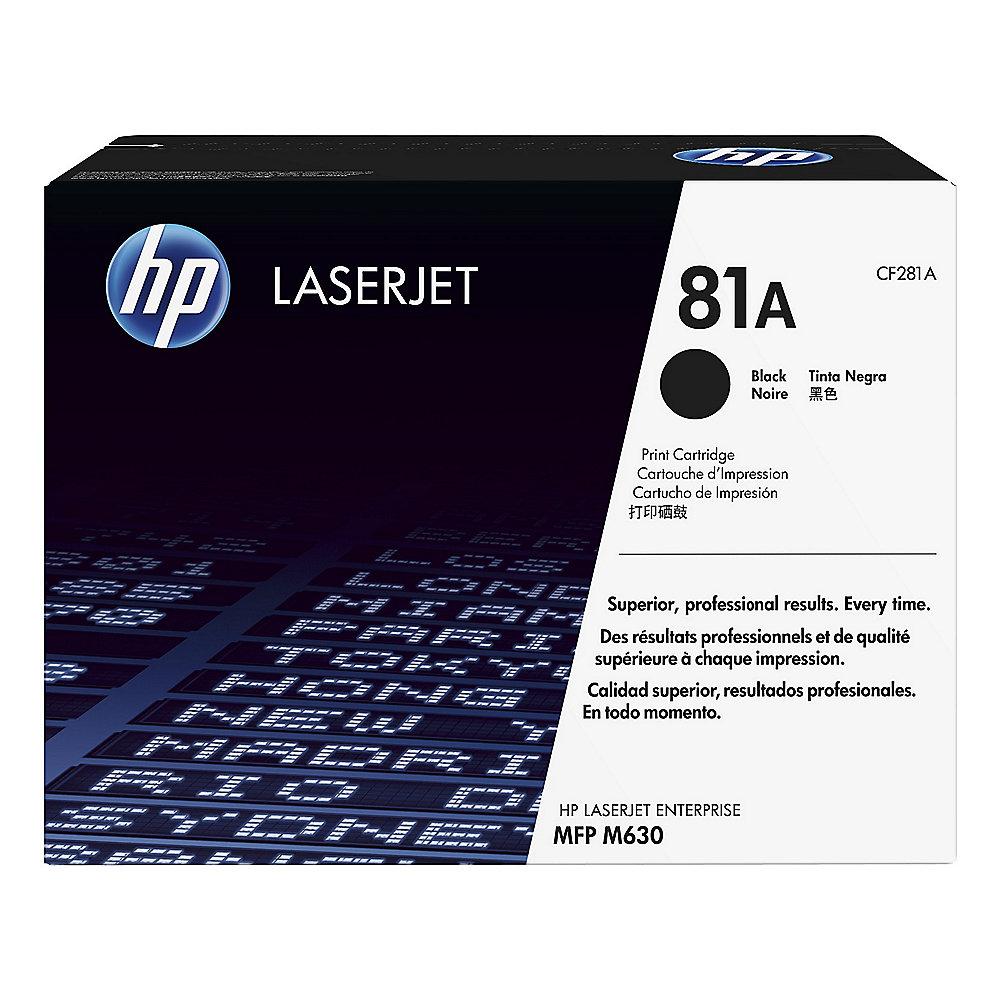 HP CF281A Original Tonerkassette schwarz 10.500S. HP 81A Laserjet M630-Serie