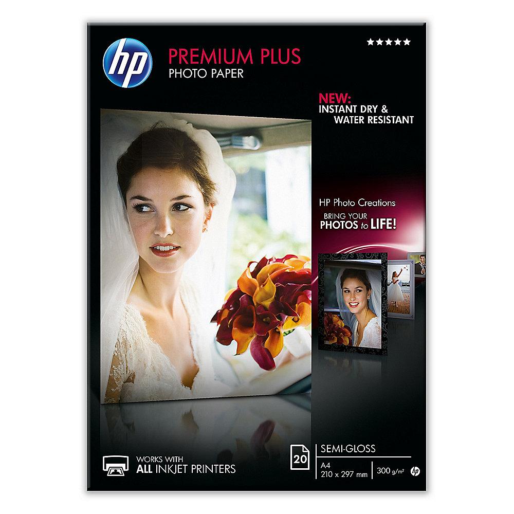 HP CR673A Premium Plus Fotopapier seidenmatt, 20 Blatt, DIN A4, 300 g/qm