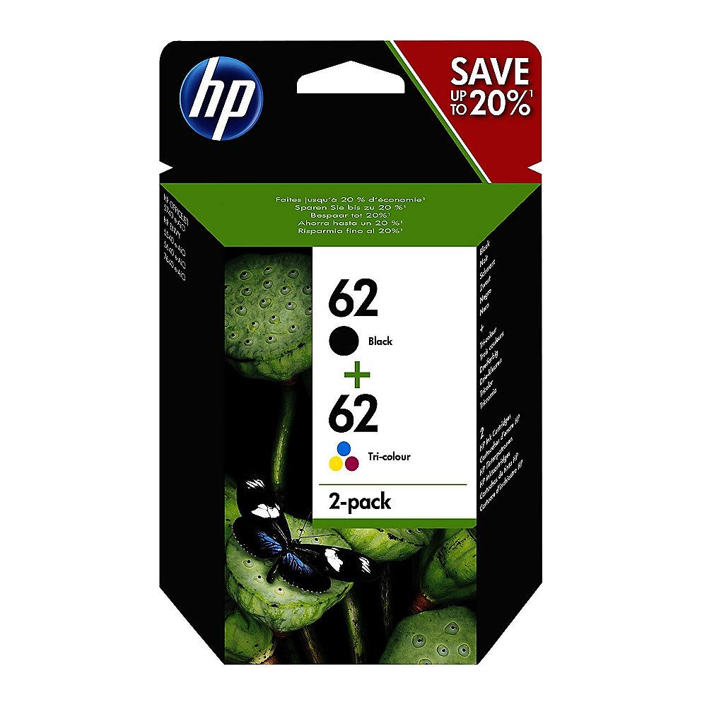 HP N9J71AE Original Druckerpatrone Twin Pack 62 Schwarz / Farbe