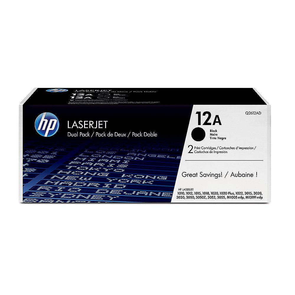 HP Q2612AD 2x Original Tonerkassette 12A schwarz