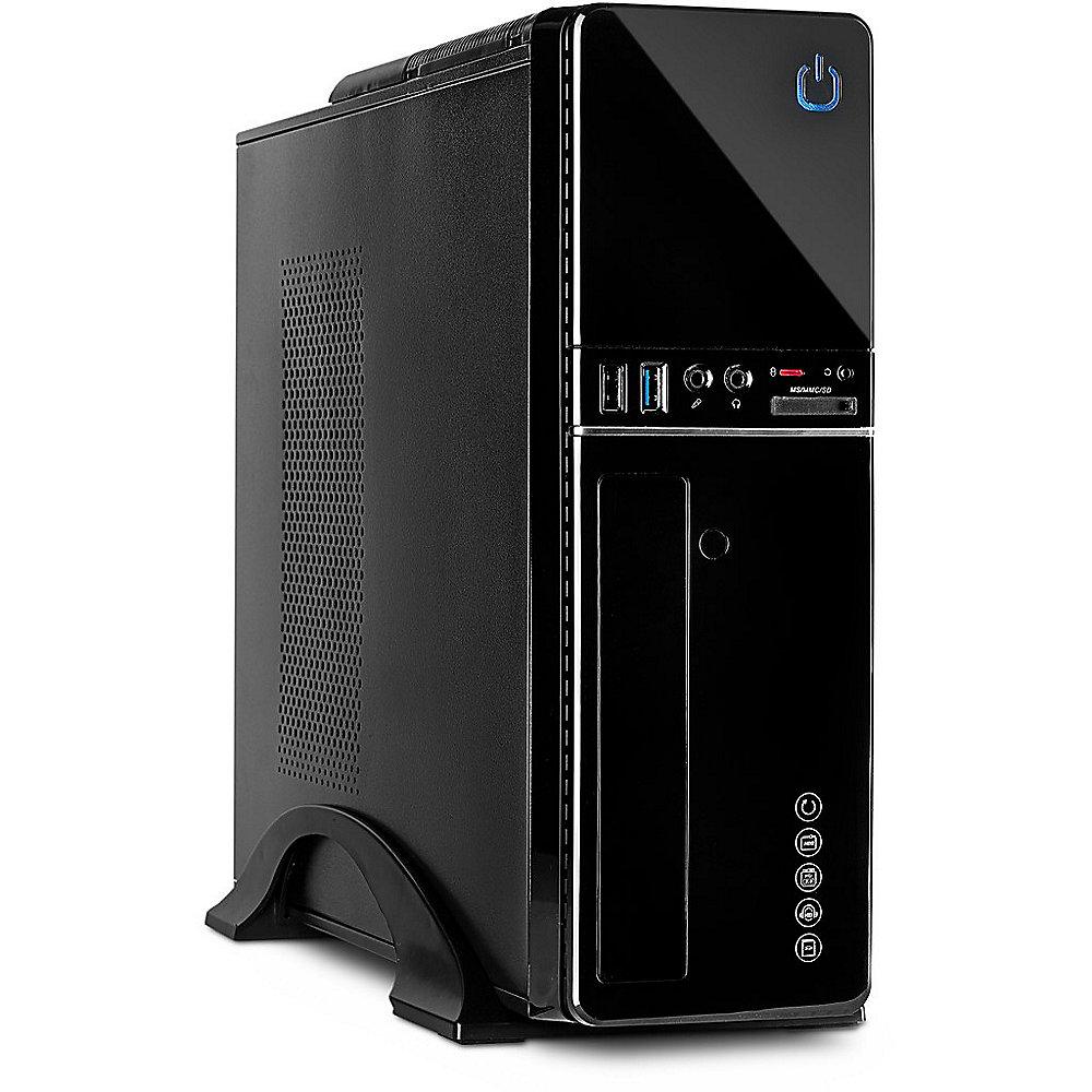 InterTech IT-607 mini-ITX/μATX Gehäuse - Schwarz (ohne Netzteil)