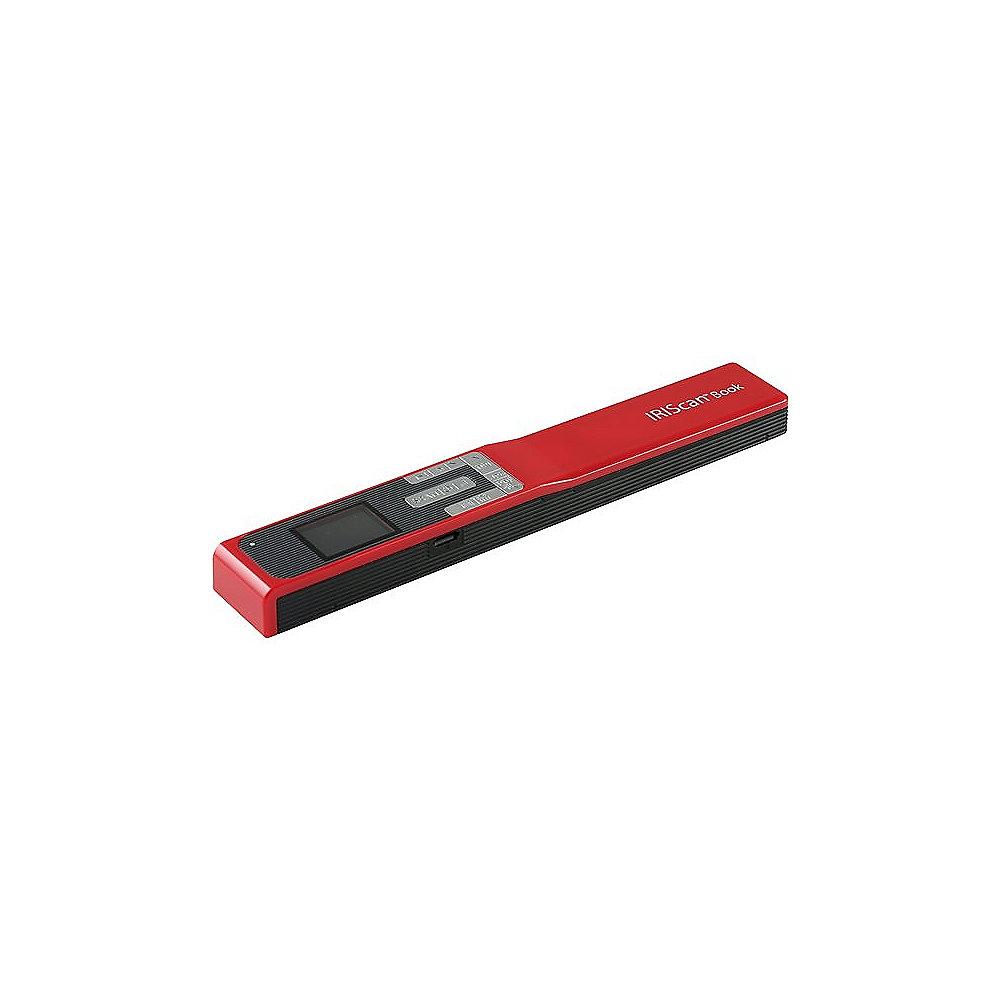 IRIS IRIScan Book 5 rot kabelloser Scanner mit LCD-Farbdisplay USB