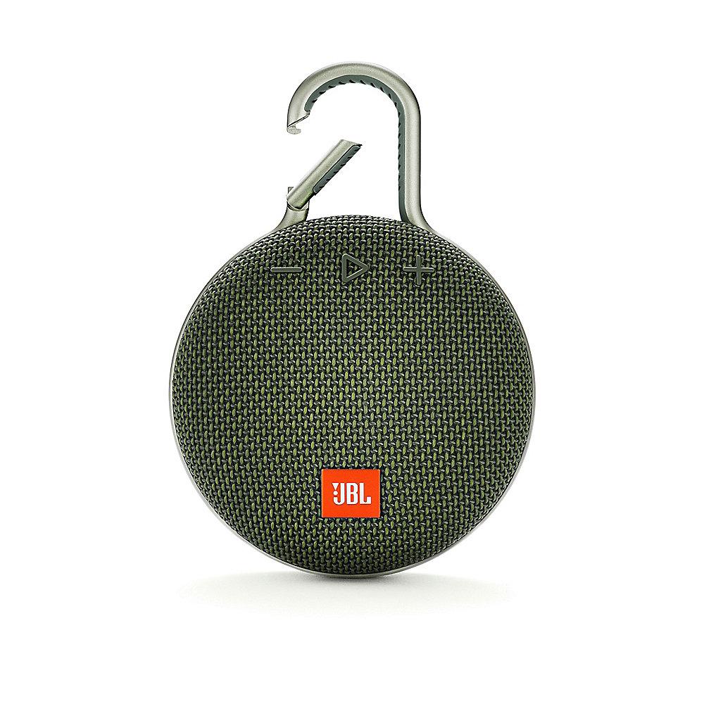 JBL Clip 3 Green Tragbarer Bluetooth-Lautsprecher Grün wasserdicht nach IPX7