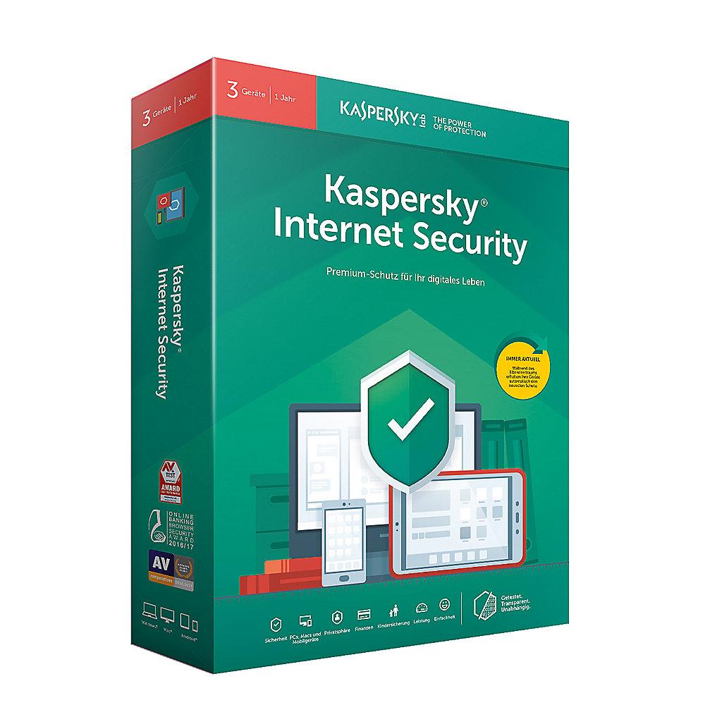 Kaspersky Internet Security 3Geräte 1Jahr Minibox