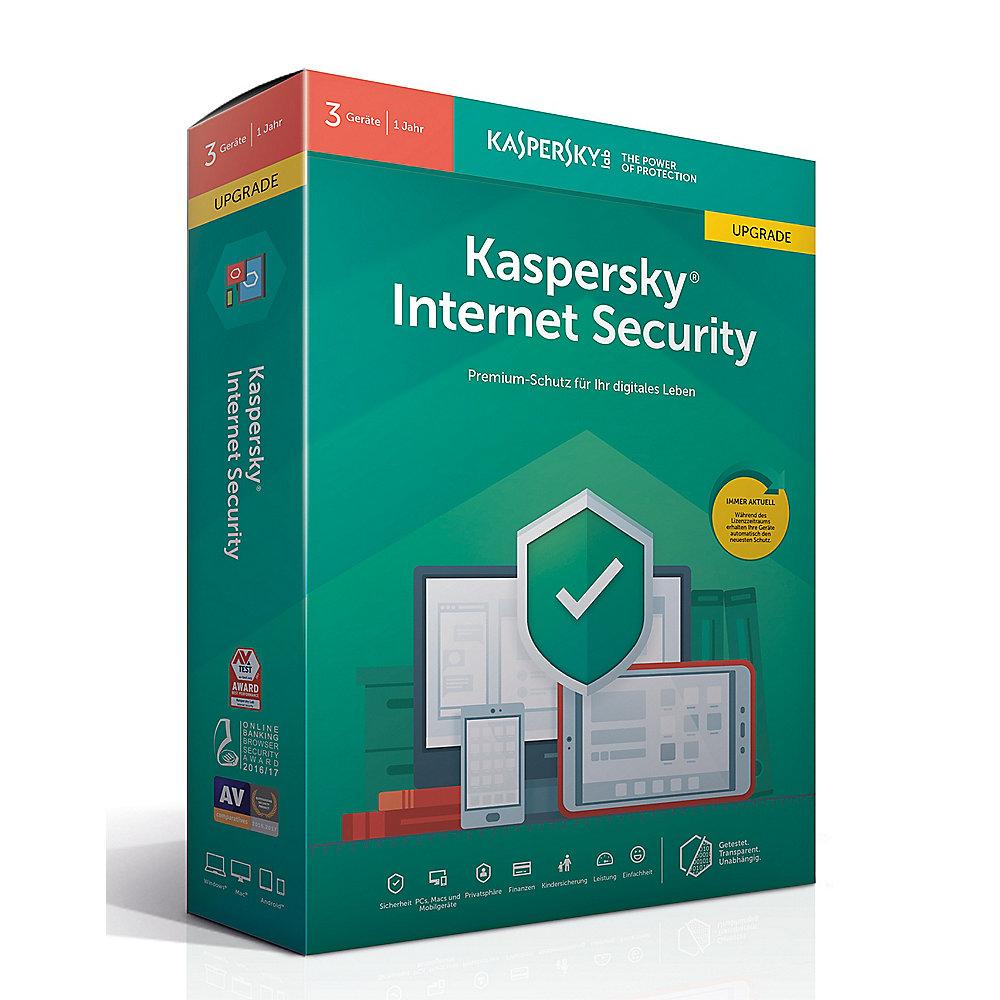 Kaspersky Internet Security Upgrade 3Geräte 1Jahr Minibox