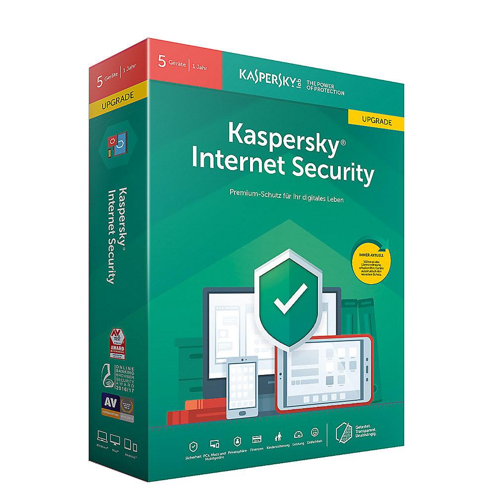 Kaspersky Internet Security Upgrade 5Geräte 1Jahr Minibox