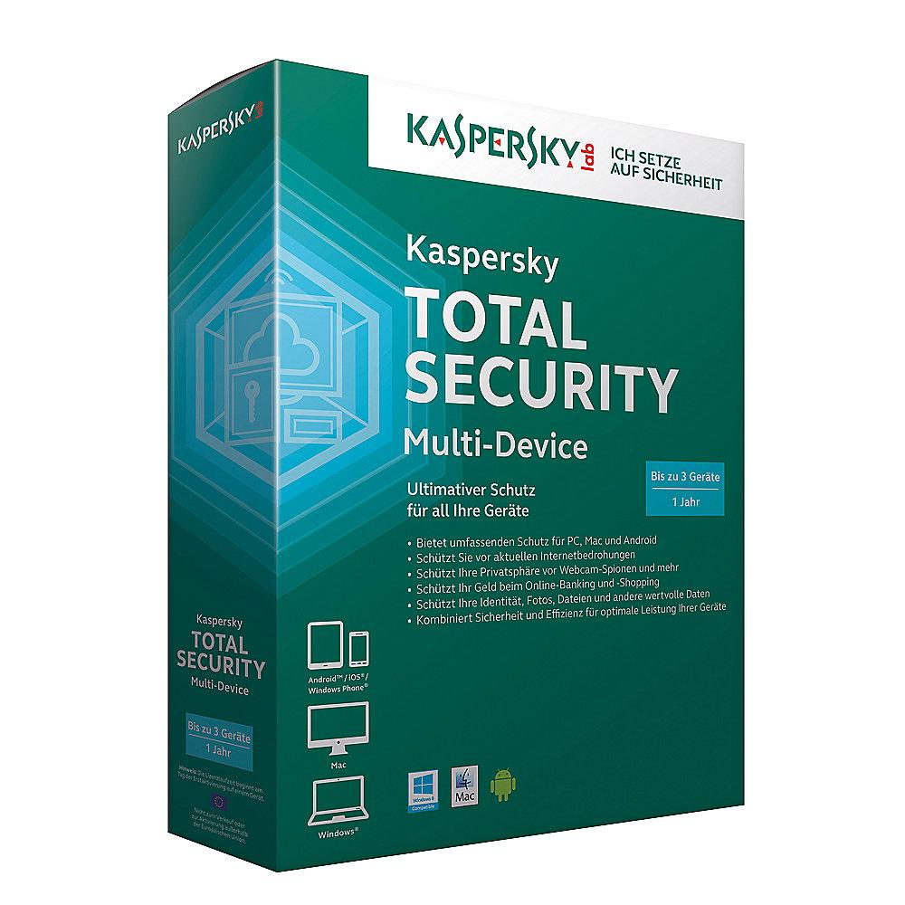 Kaspersky Total Security 1 Gerät 1 Jahr - Erneuerung Lizenz