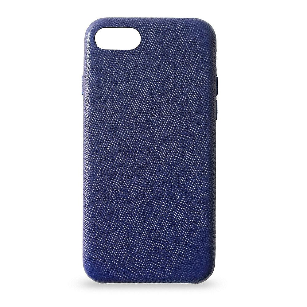 KMP Leder Case für iPhone 8, blau