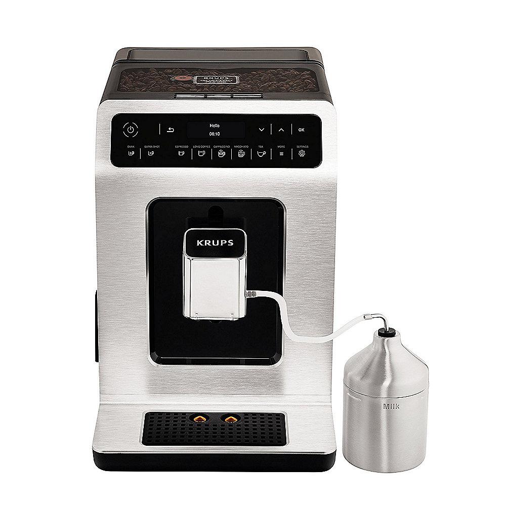 KRUPS EA891D Evidence One-Touch-Cappuccino Kaffeevollautomat Alu/Schwarz