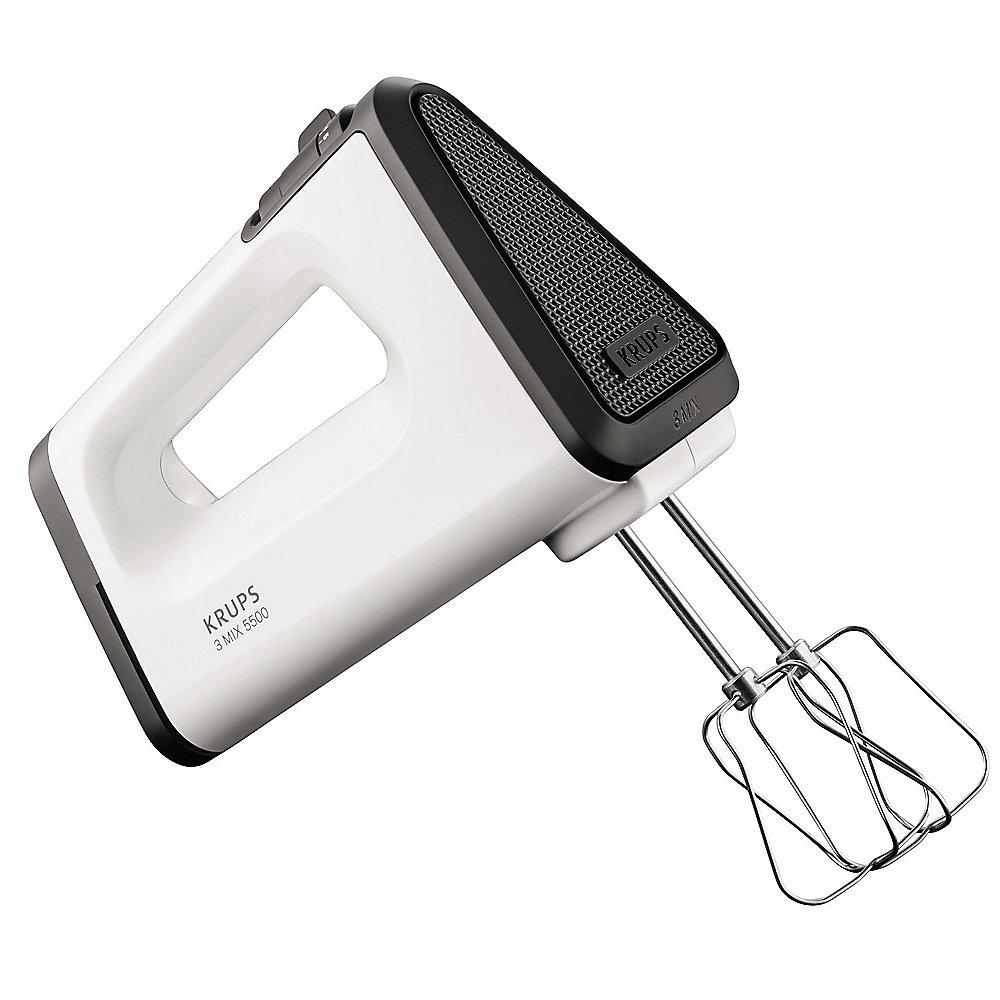 Krups GN 5021 Handmixer mit Turbostufe, 3 Mix 5500, 500 W, weiß/schwarz, Krups, GN, 5021, Handmixer, Turbostufe, 3, Mix, 5500, 500, W, weiß/schwarz