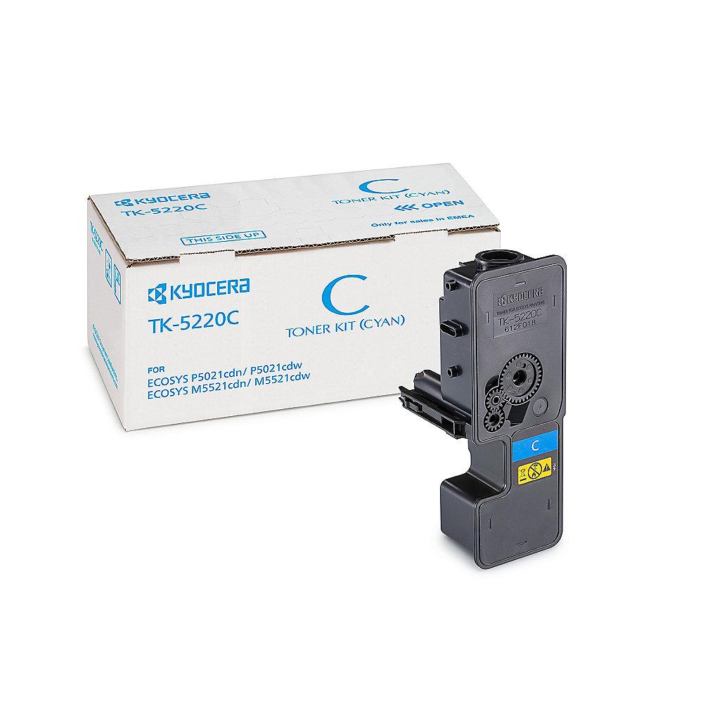 Kyocera Original Toner TK-5220C / 1T02R9CNL1 Cyan für ca. 1.200 Seiten