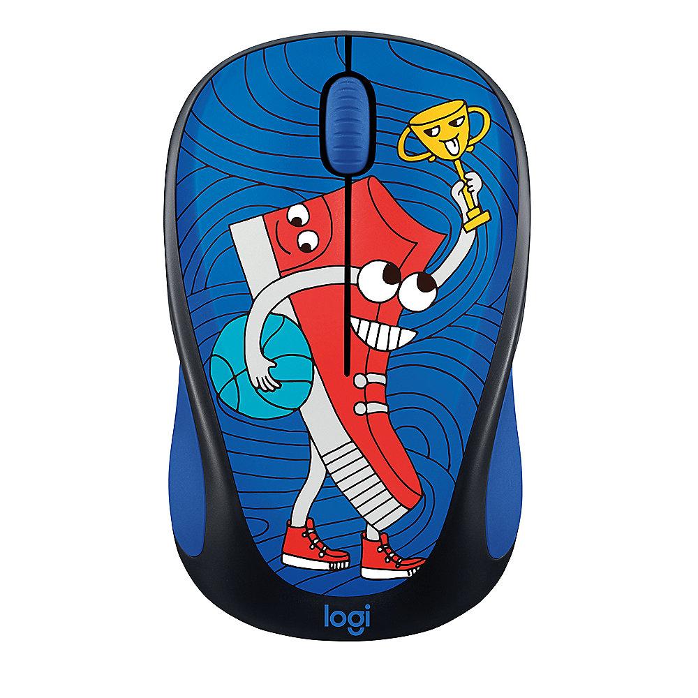 Logitech M238 Kabellose Mobile Maus Doodle Collection SNEAKER HEAD 910-005050