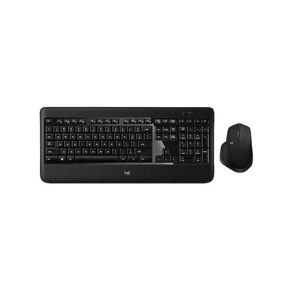 Logitech MX900 Performance Kabelloses Tastatur-Maus-Set Schwarz 920-008875