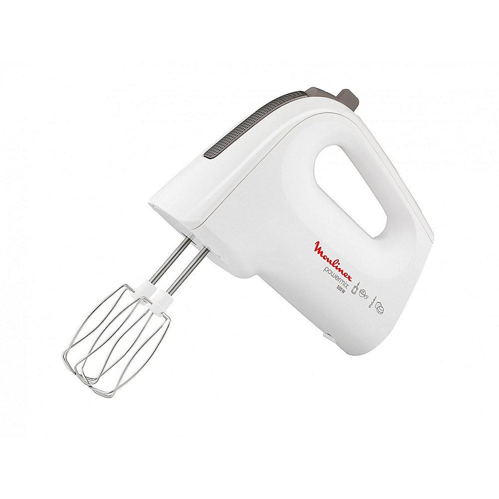 Moulinex HM6121 Powermix Deluxe Edelstahl Handmixer 500W weiß