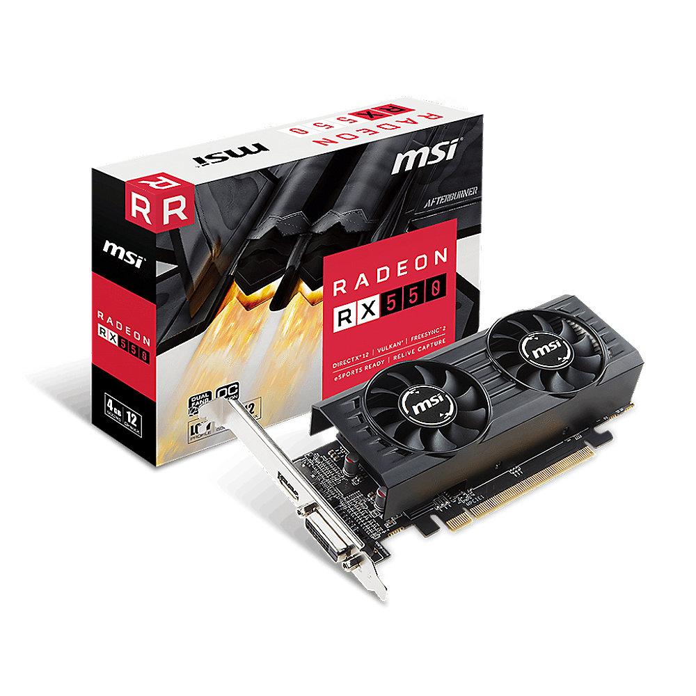 MSI AMD Radeon RX 550 4GT LP OC 4GB GDDR5 Grafikkarte DVI/HDMI