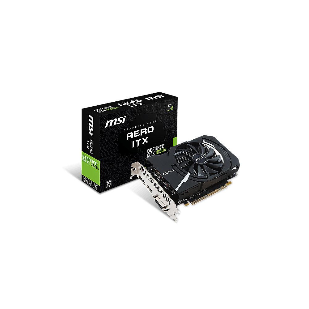 MSI GeForce GTX 1050Ti Aero ITX 4G OCV1 4GB GDDR5 DVI/HDMI/DP Grafikkarte