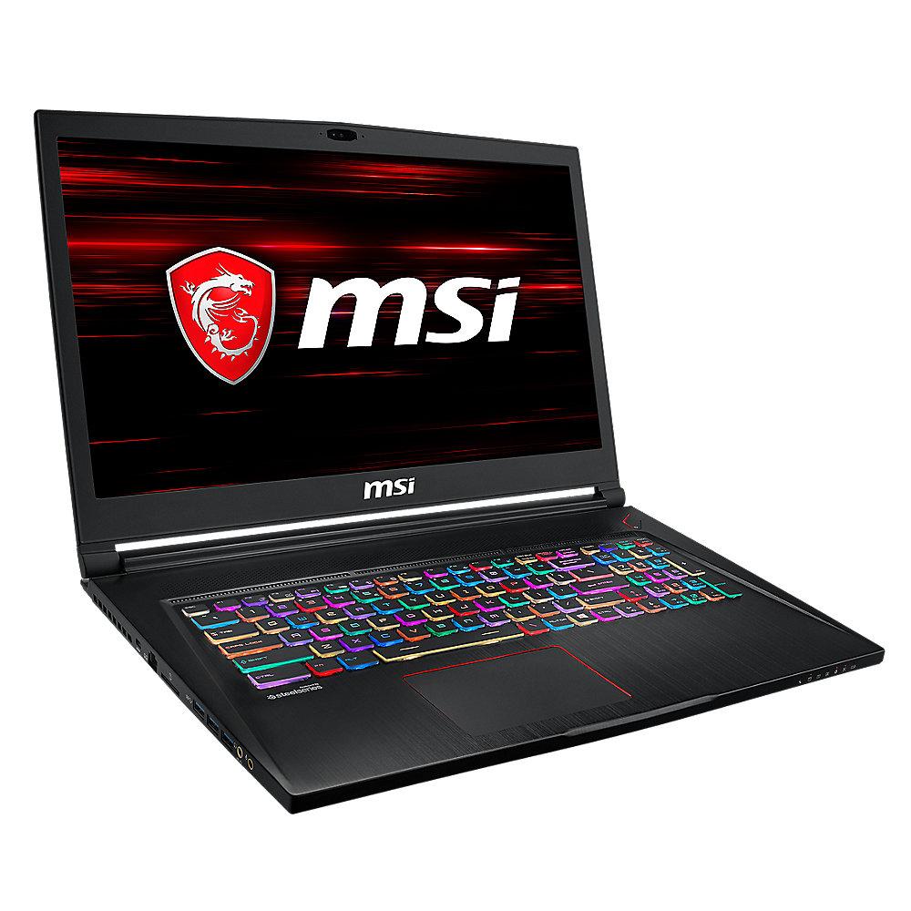 MSI GS73 8RF-011 17,3"FHD i7-8750H 16GB/2TB 256GB SSD GTX1070 Max-Q Win10