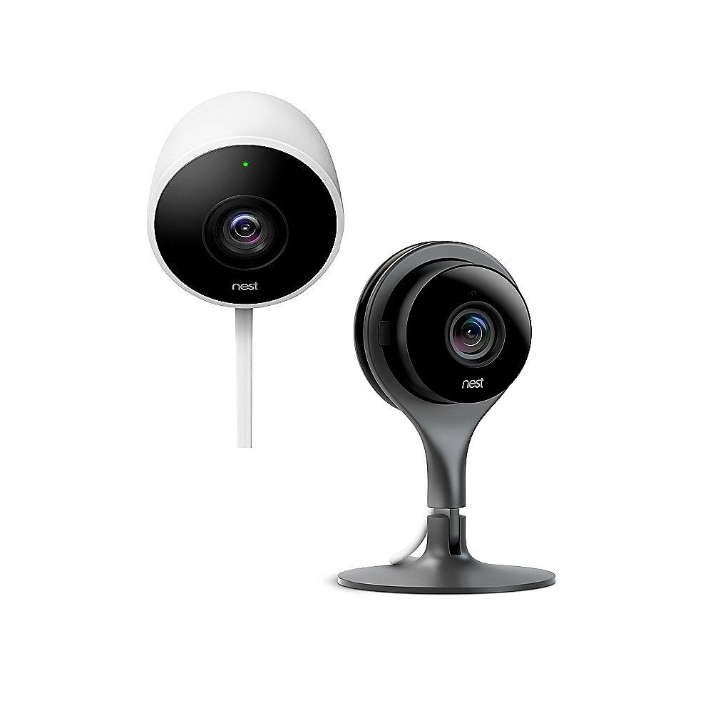 Nest Kameraset Innen und Außen - Cam Outdoor & Indoor Sicherheitskamera im Set