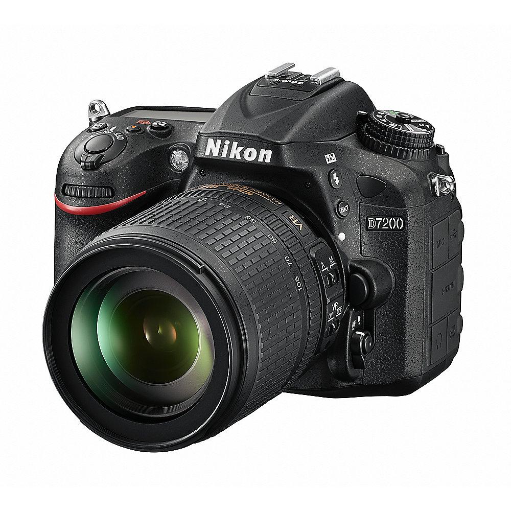 Nikon D7200 Kit AF-S 18-105mm 1:3,5-5,6 G ED VR Spiegelreflexkamera