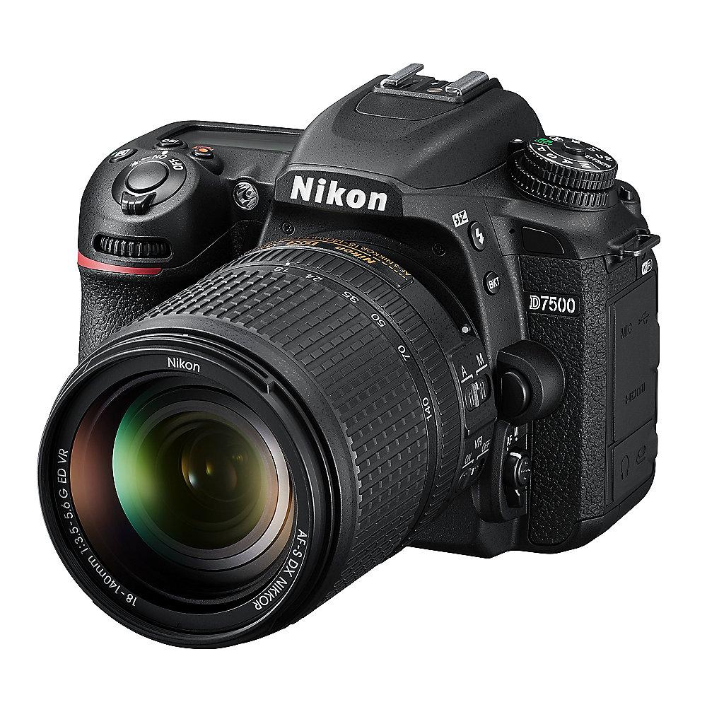 Nikon D7500 Kit AF-S DX 18-140mm f/3.5-5.6 VR Spiegelreflexkamera