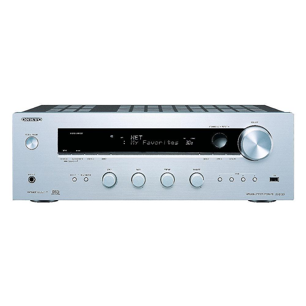 Onkyo TX-8130 Netzwerk-Stereo-Receiver 100W/Kanal DLNA Spotify Silber
