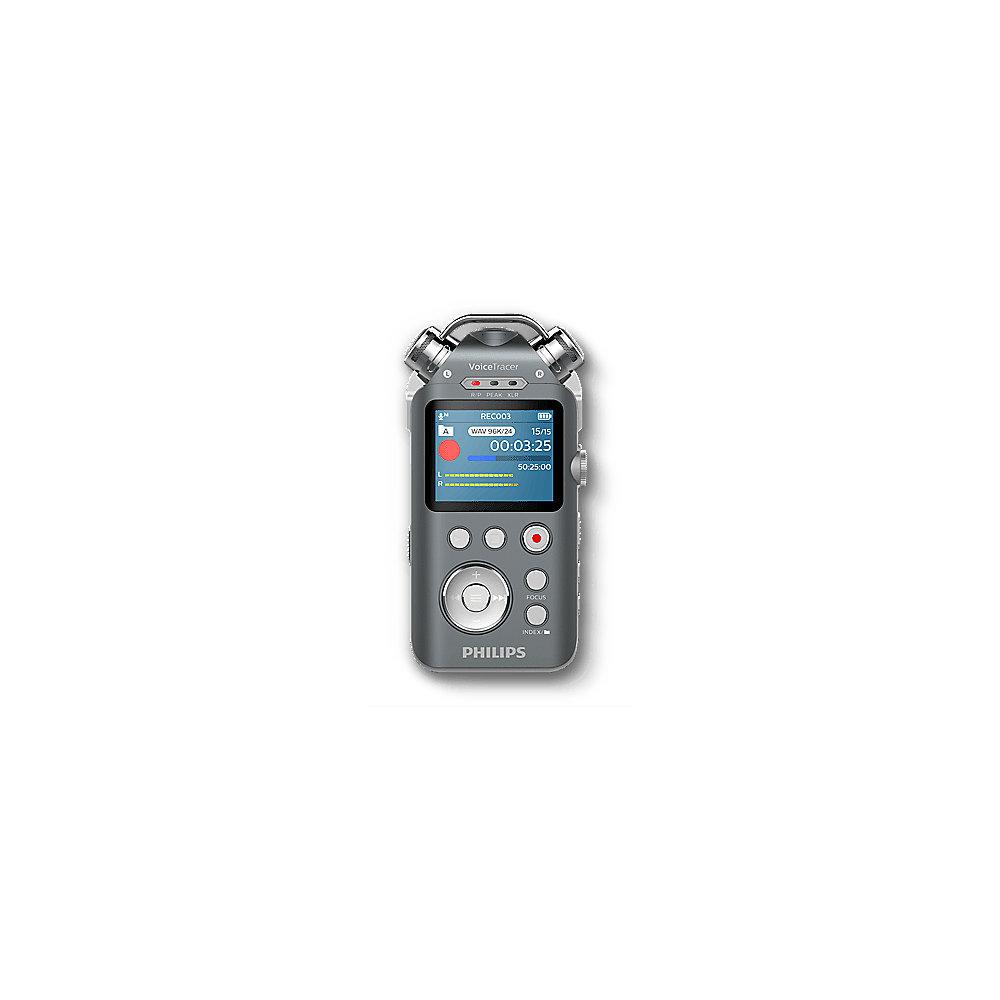Philips Voice Tracer DVT7500 Digitales Stereo Diktiergerät 16GB   microSD 3 Mic