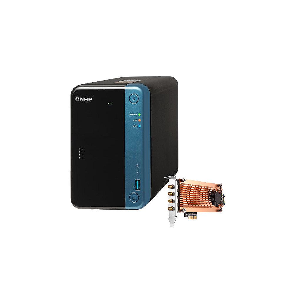 QNAP TS-253Be-2G NAS System 2-Bay   QWA-AC2600 Wireless Adapter Karte