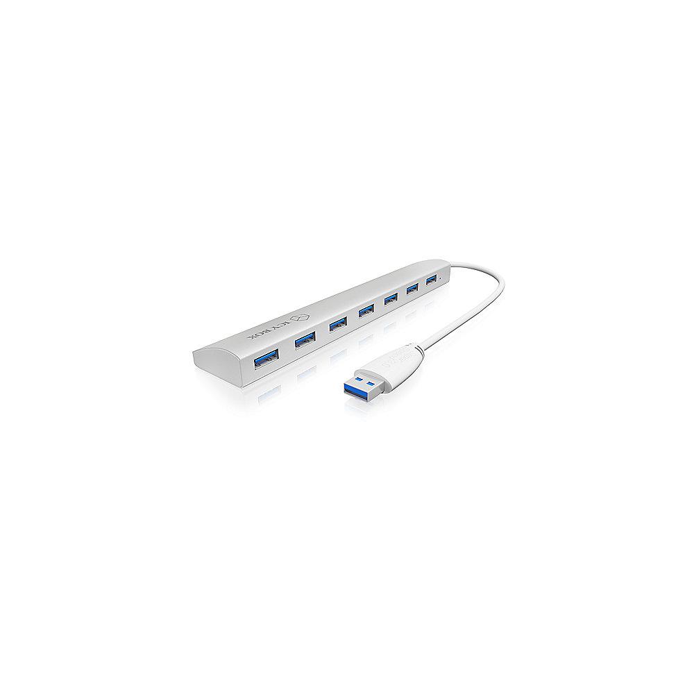 RaidSonic Icy Box IB-AC6701 7-Port USB 3.0 Hub silber