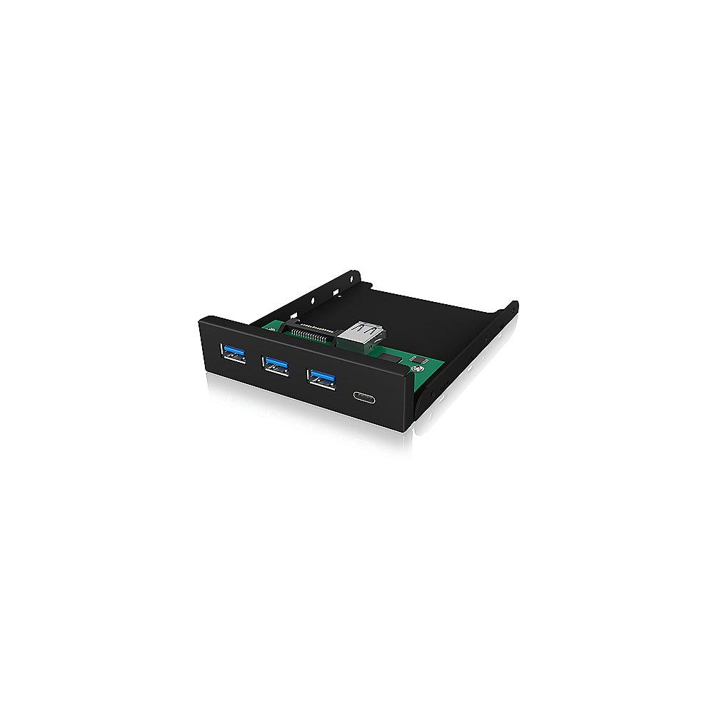 RaidSonic Icy Box IB-HUB1418-i3 Frontpanel mit USB 3.0 Type-C und Type-A Hub