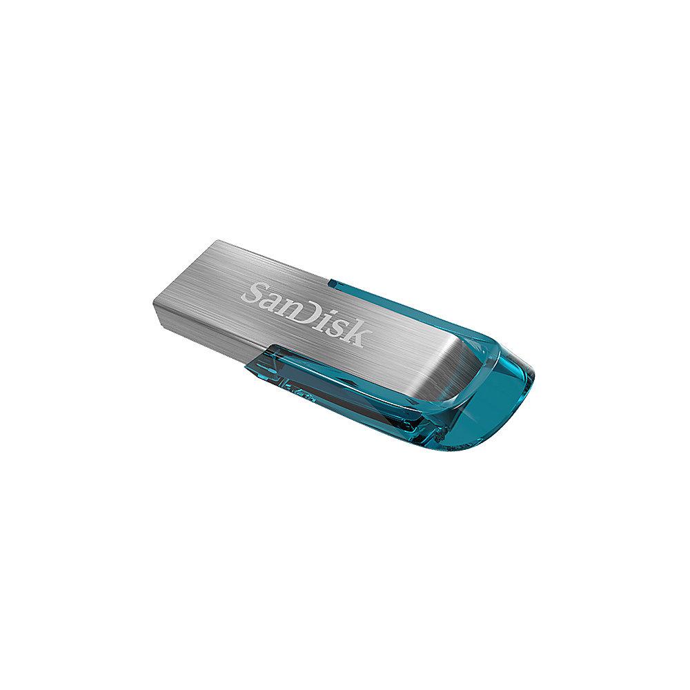 SanDisk 128GB Ultra Flair USB 3.0 Stick Tropic Blue