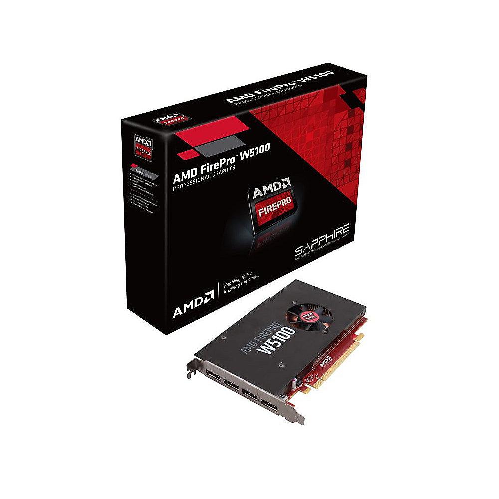 Sapphire AMD FirePro W5100 4GB GDDR5 4xDP PCIe 3.0 - Retail