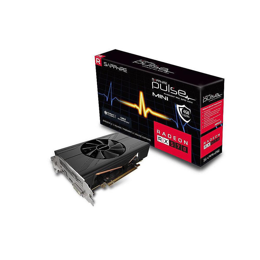 Sapphire AMD Radeon RX 570 Pulse OC 4GB ITX Grafikkarte HDMI/DP/DVI-D