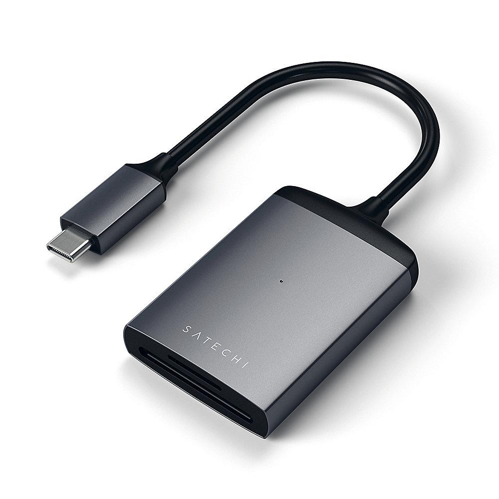 Satechi USB-C UHS-II Micro/SD Card Reader Space Gray, Satechi, USB-C, UHS-II, Micro/SD, Card, Reader, Space, Gray