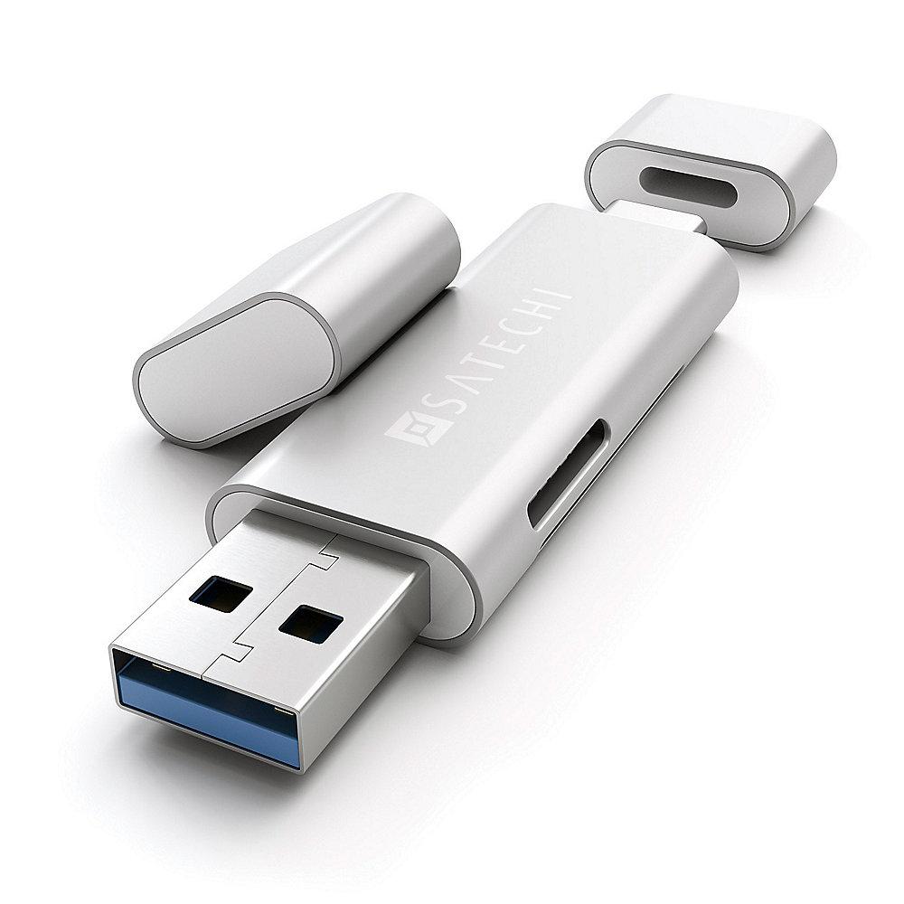 Satechi USB-C USB 3.0 und Micro/SD Card Reader Silber