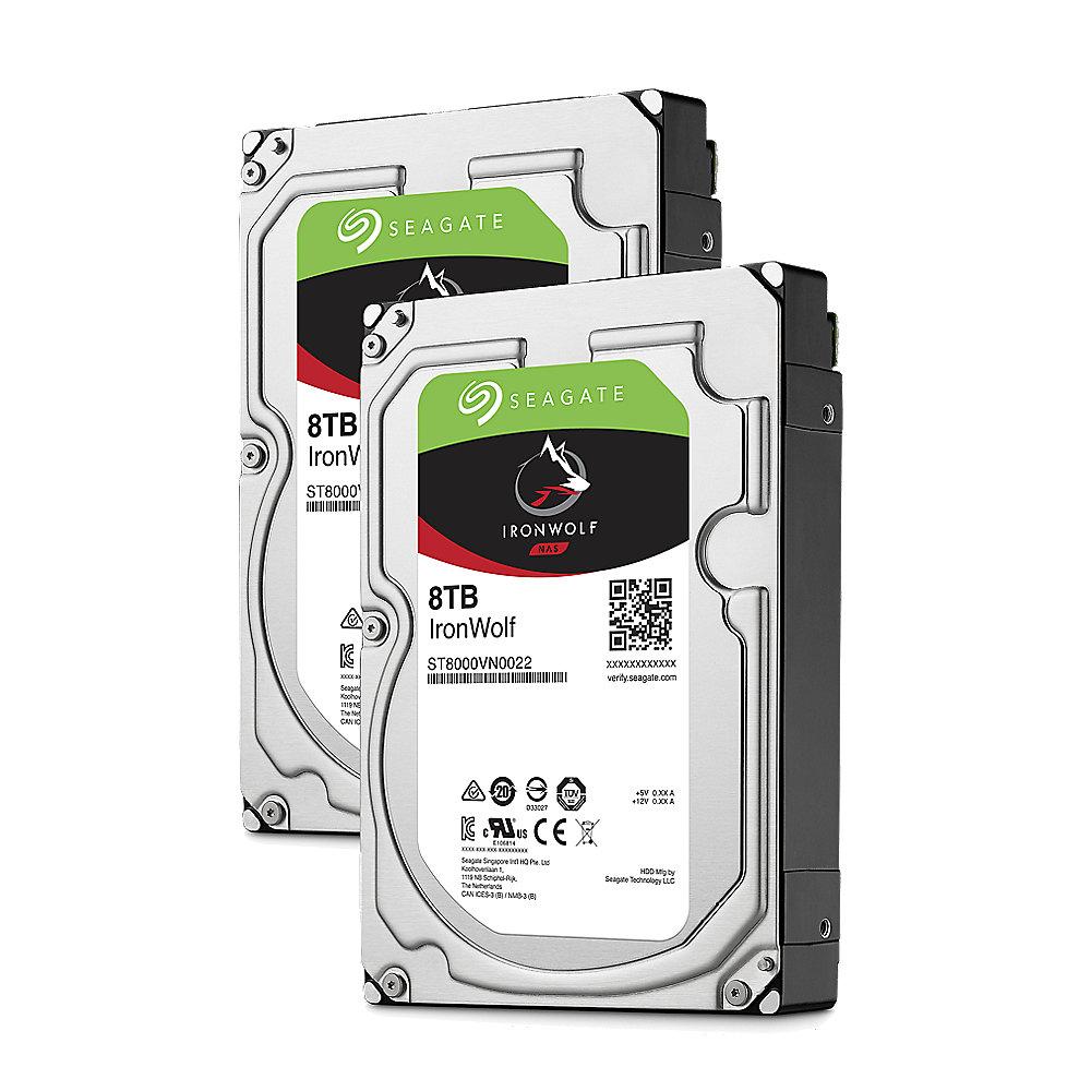 Seagate 2er Set IronWolf NAS HDD ST8000VN0022 - 8TB 7200rpm 256MB 3.5zoll