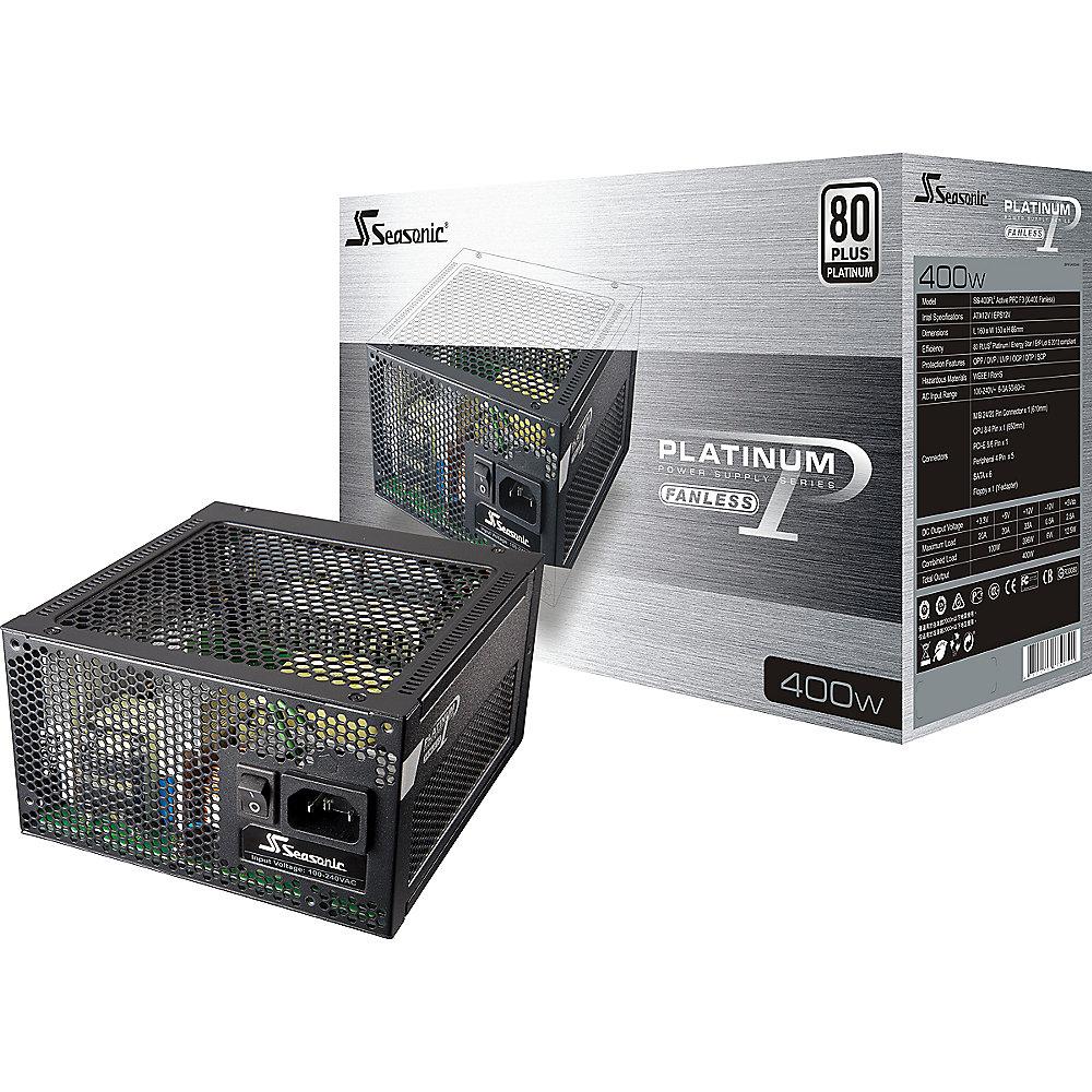 Seasonic Platinum-400 Fanless 400W ATX Netzteil modular passiv