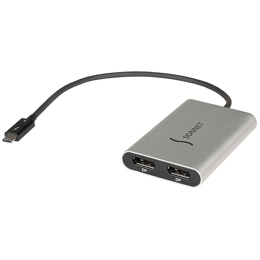 Sonnet Thunderbolt 3 zu Dual DisplayPort Adapter (für 4K Displays), Sonnet, Thunderbolt, 3, Dual, DisplayPort, Adapter, für, 4K, Displays,